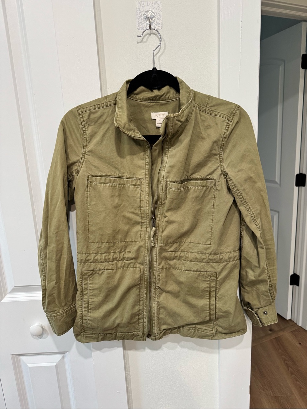 J. Crew Olive Green Utility Jacket - Women's Front Zip
